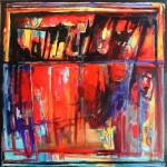 2008. Bello  impossibile-La sconfitta delle idee, cm 100x100, olio e acr. su tela.rid