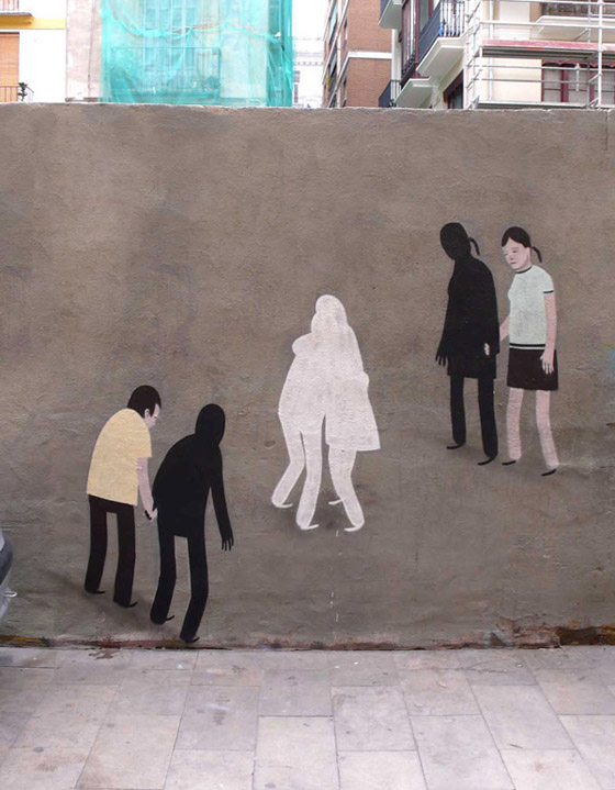 Un'opera di Escif, street artist spagnolo