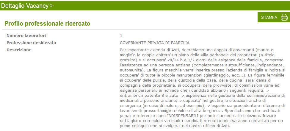 Un'offerta di lavoro nell'ambito di Garanzia Giovani