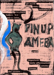 Copiae.l., Pinup-ameba, omaggio a Franco Cavallo, tempera e gesso su cartone, 2006