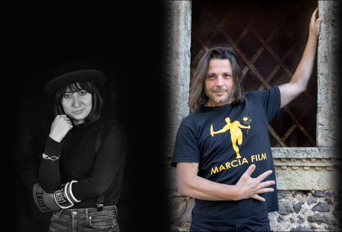 Federica Guglielmini a sx foto di Francesca Serughetti; Dome Bufaro a dx foto di Dino Ignani